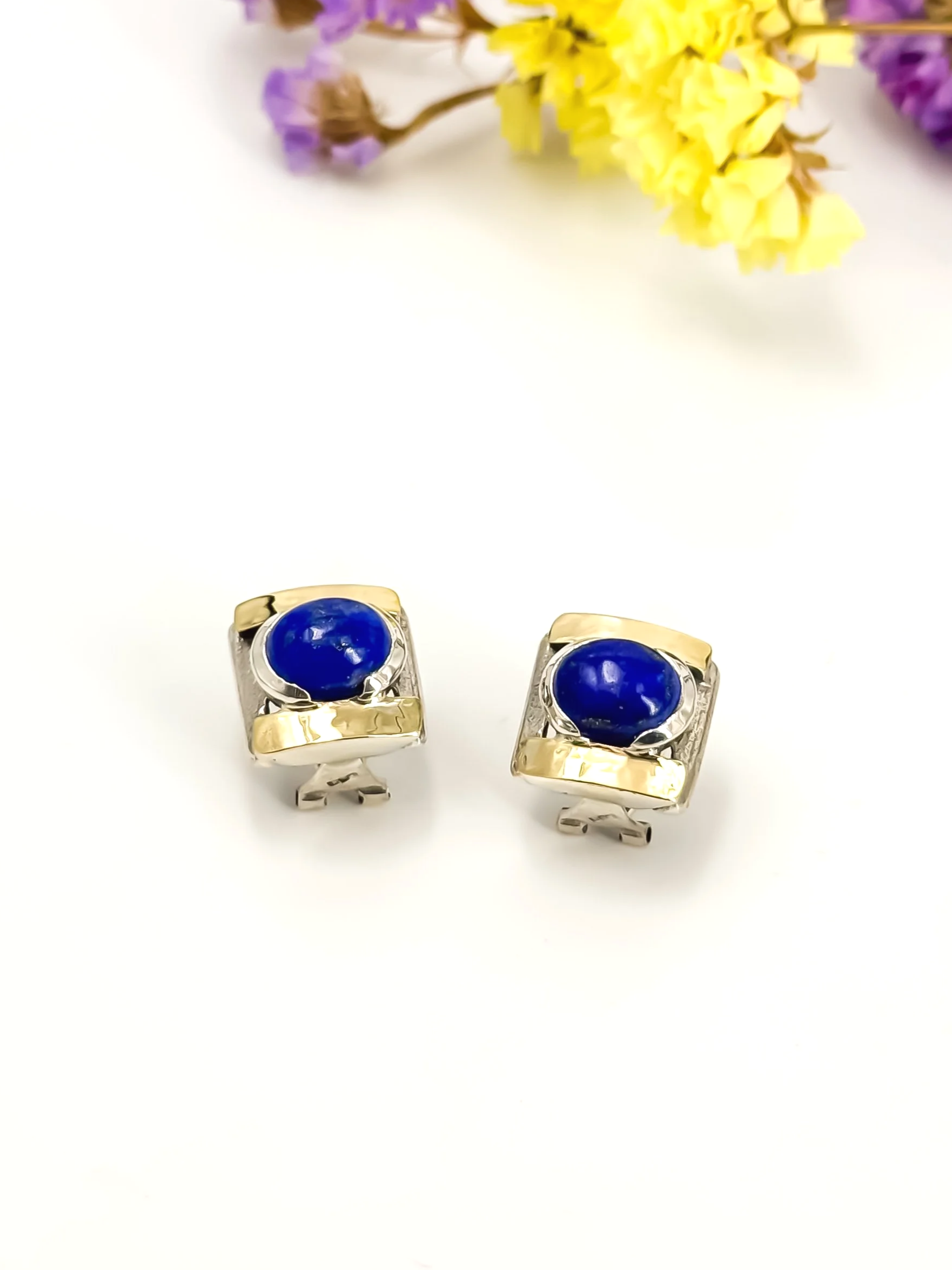 Brincos Art Deco - Lapis Lazulli