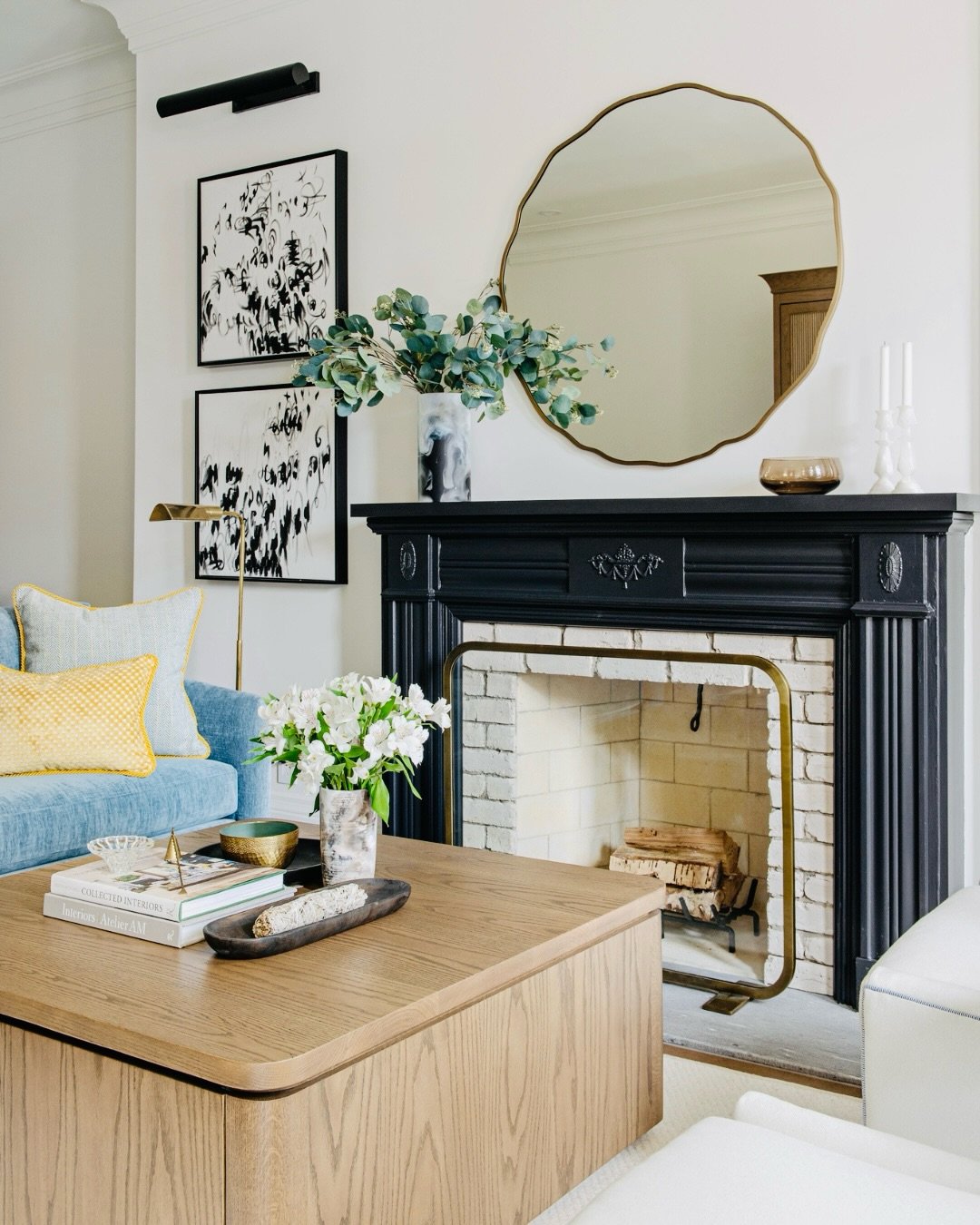 F I R E P L A C E  E N V Y

While I do technically have a fireplace at my own home, I&rsquo;m Grinch-level green with envy of anyone who has a WORKING one!  Wood burning &ndash; like this one at our Salisbury project &ndash; natural gas or even a goo