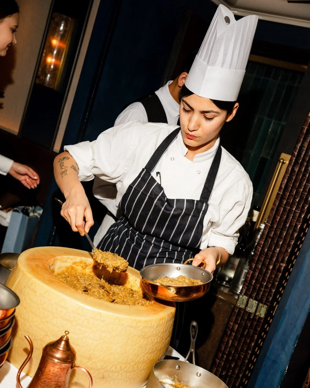 Some events call for a little theatre.

By request, our risotto is finished in the cheese wheel. Stirred, served, and presented tableside, just as it should be.

Because a little theatre never goes out of style. Celebrate your special occasion with u