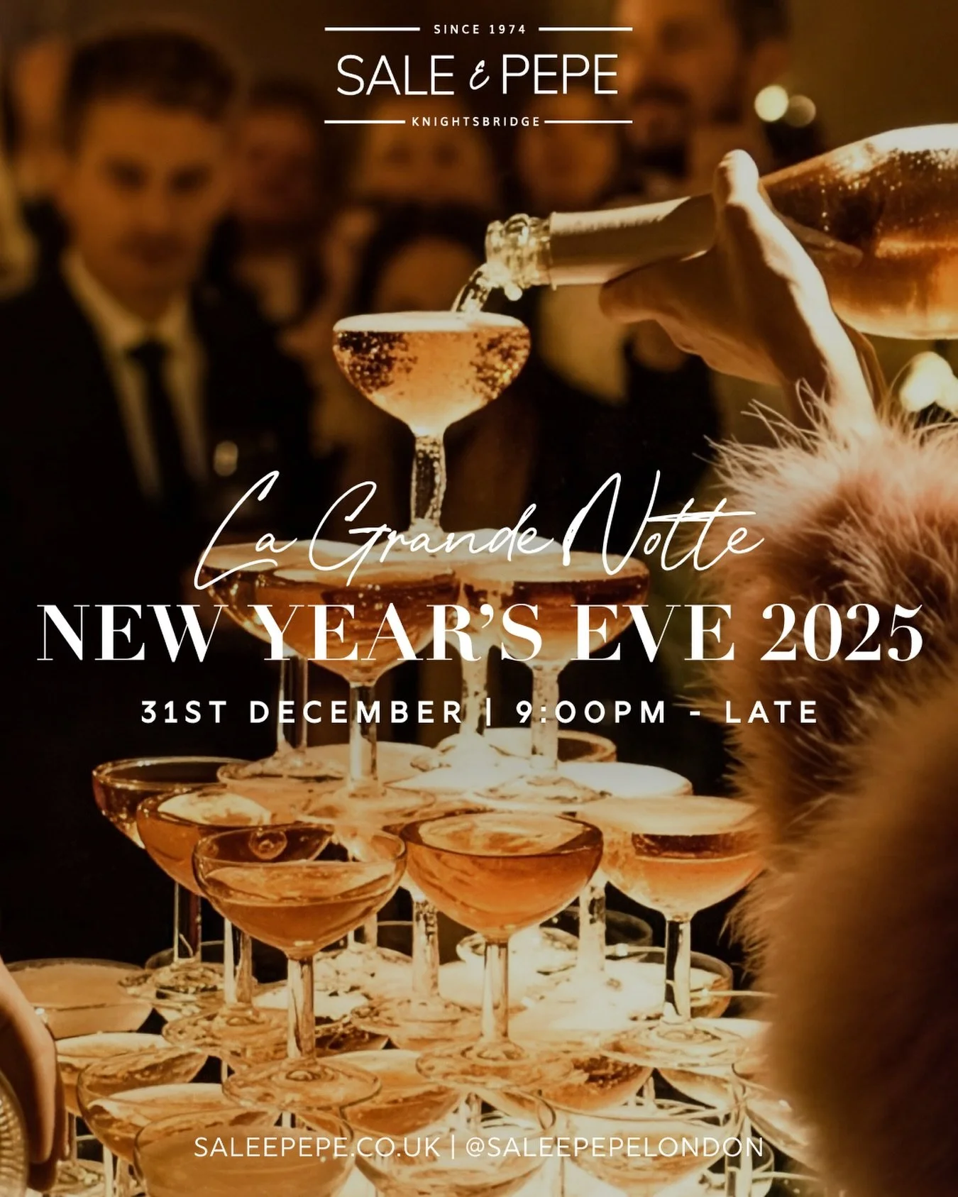 New Year&rsquo;s Eve, the Sale e Pepe way

Settle in for a night of la serata - fine wine, familiar faces and all the Italian classics

When the clock strikes twelve, stay for one more toast

Reserve via the link in our bio