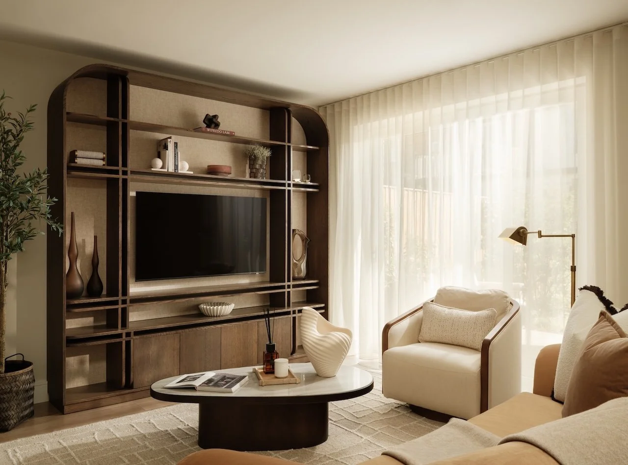 Award-winning London Square show home designed by Burbeck Interiors, showcasing bespoke joinery, luxury furniture, premium styling and thoughtfully curated interiors to enhance buyer engagement.