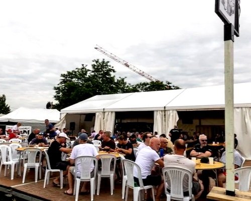 Private campsite Le Mans 24H large marquee tent