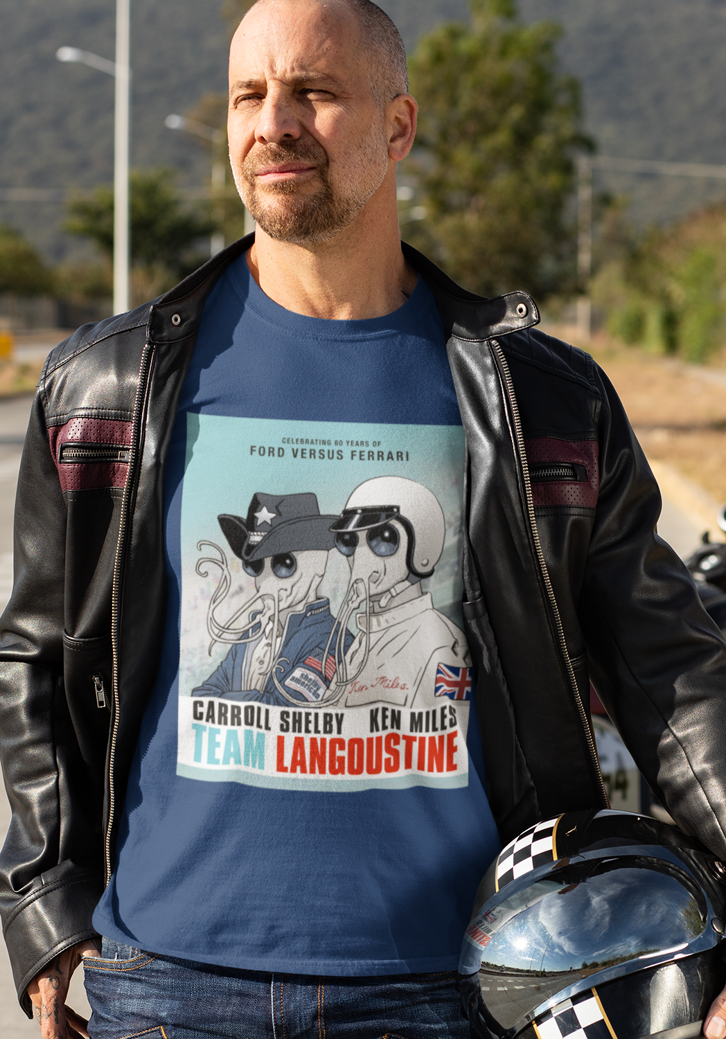 Team Langoustine 60 Years of Ford vs Ferrari 2026 Merchandise Navy T-shirt