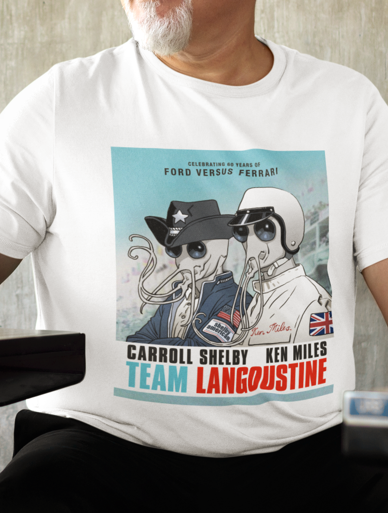 Team Langoustine 60 Years of Ford vs Ferrari 2026 Merchandise White T-shirt
