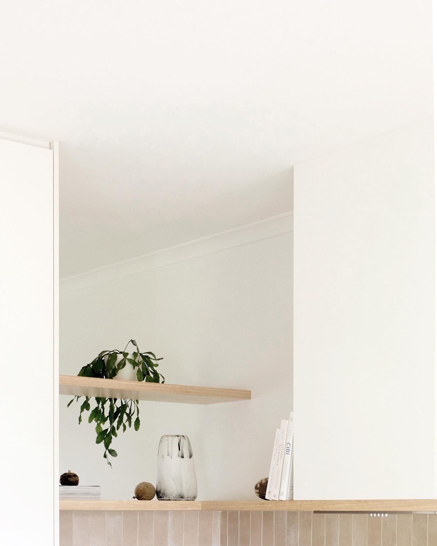 Another view of the open shelving between kitchen and living.

-
-
-

#architecture #interiordesign #design #oak #kitchen #kichendesign #alexhuntarchitecture