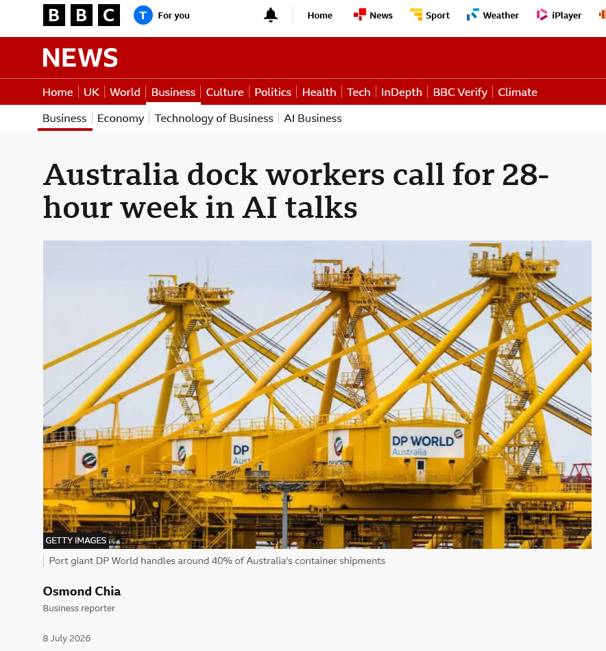 DP World finally paying some tax in Australia but still putting workers jobs "in the crosshairs".