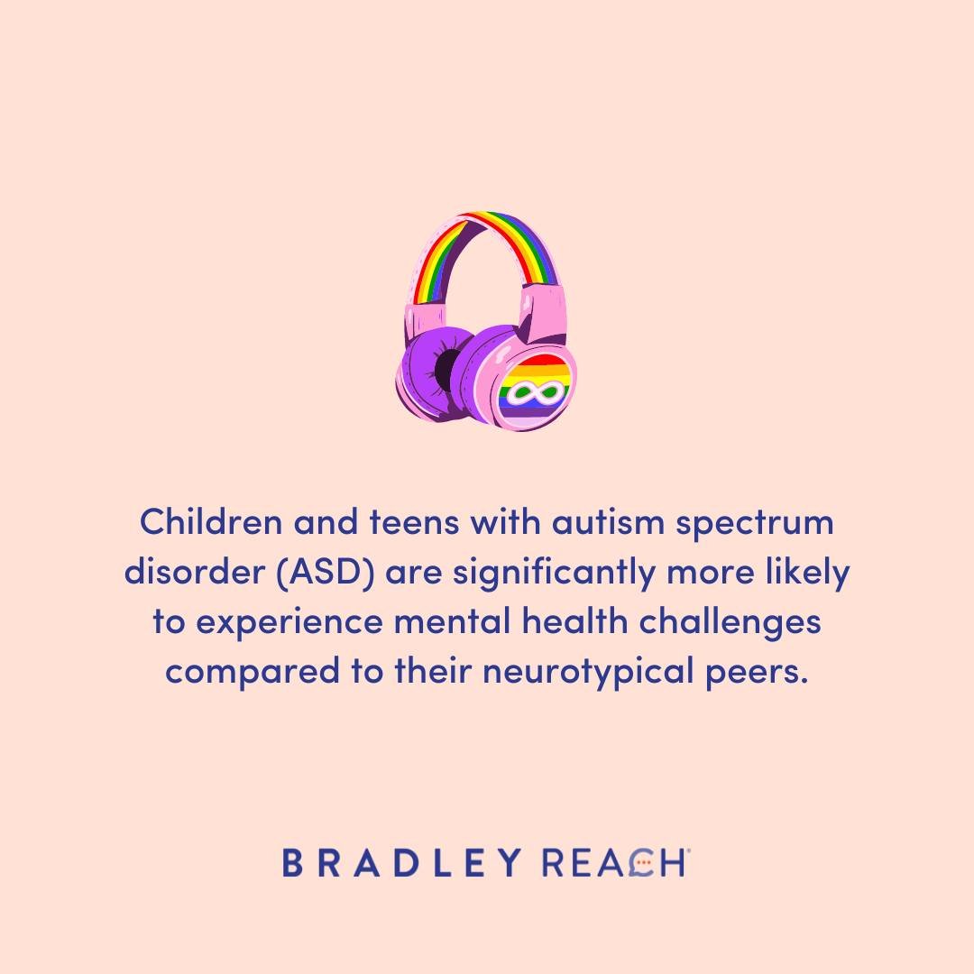 Children and teens with autism spectrum disorder (ASD) are significantly more likely to experience mental health challenges compared to their neurotypical peers. Studies indicate that up to 70% of individuals with ASD may also have co-occurring menta