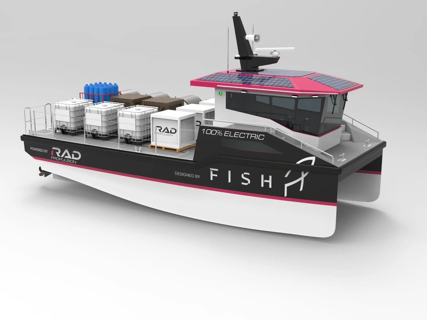 Sharing this fun collaboration with @radpropulsion for the first time on insta. The design integrates their powerful 120kW drive system, officially launched at METS last year and FISH&rsquo;s ultra efficient hull form. For more details visit - 
https