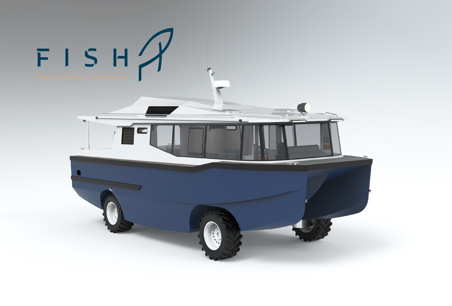FISH MDC is pleased to announce a significant new design project in collaboration with M2ED Ltd and  @engineered_marine_systems commissioned by @stmichaelsmount 

The project centres on a new 12‑metre amphibious craft that will provide a vital transp