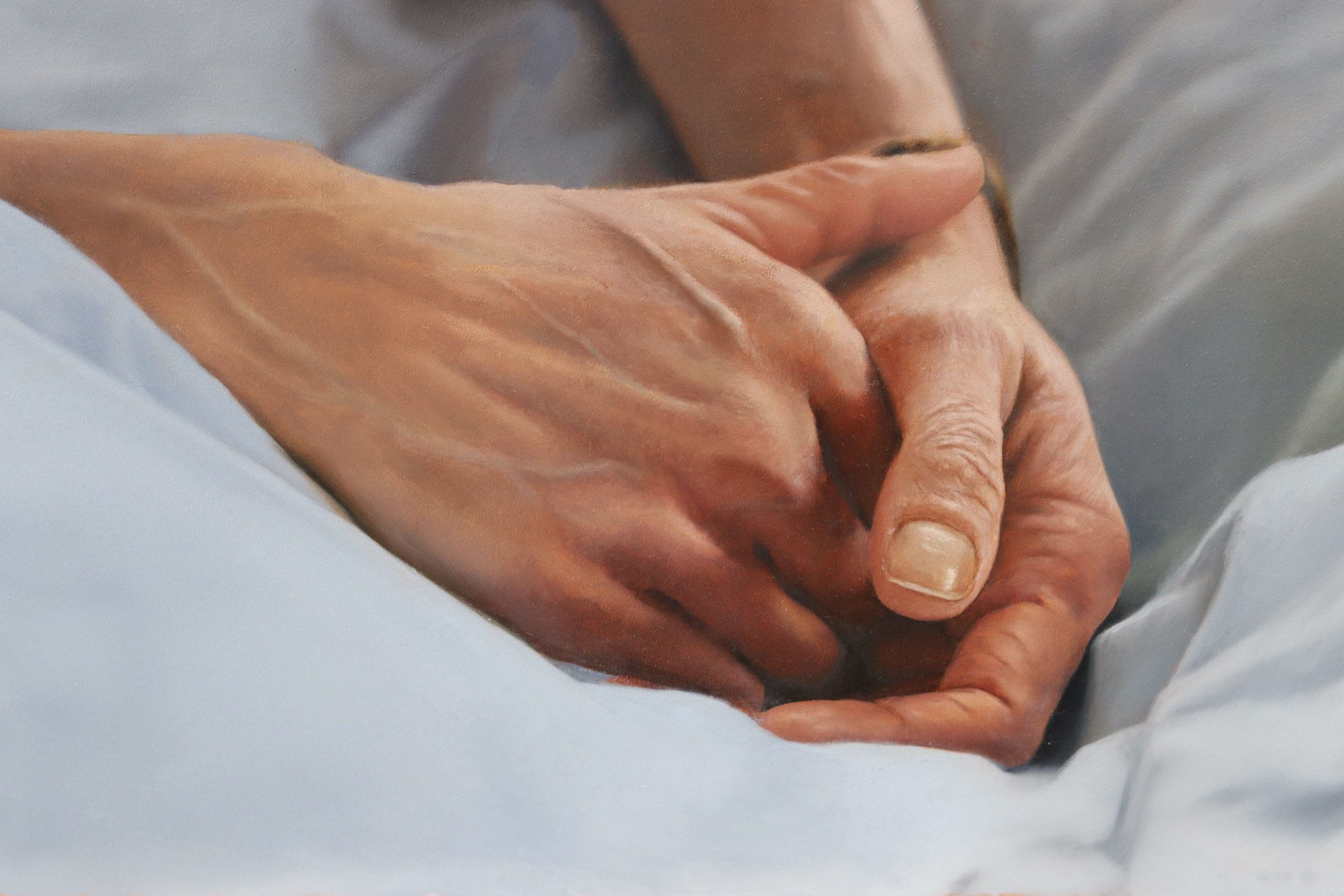 « hands » oil on wood, 179x270mm, 2024 (private collection)