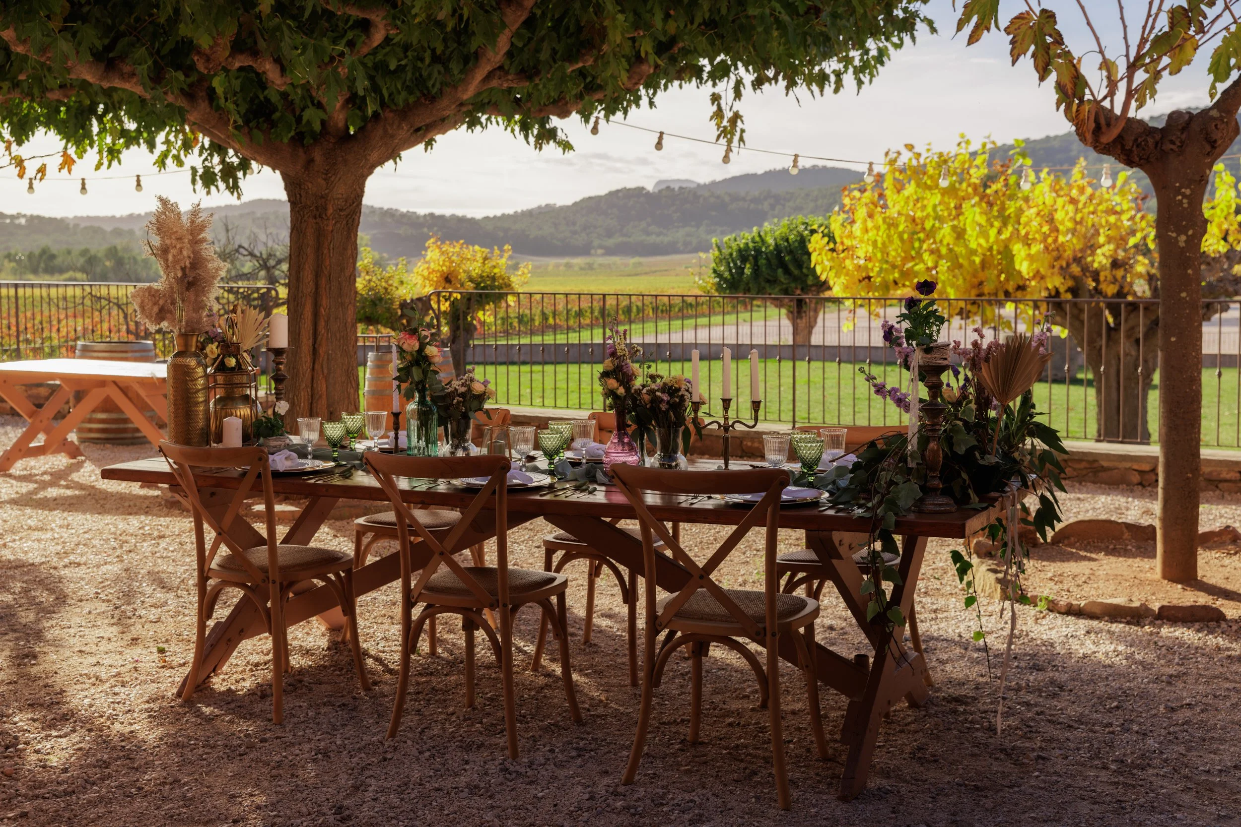 Décoration de table élégante au Domaine de Sigalous par votre photographe de mariage.