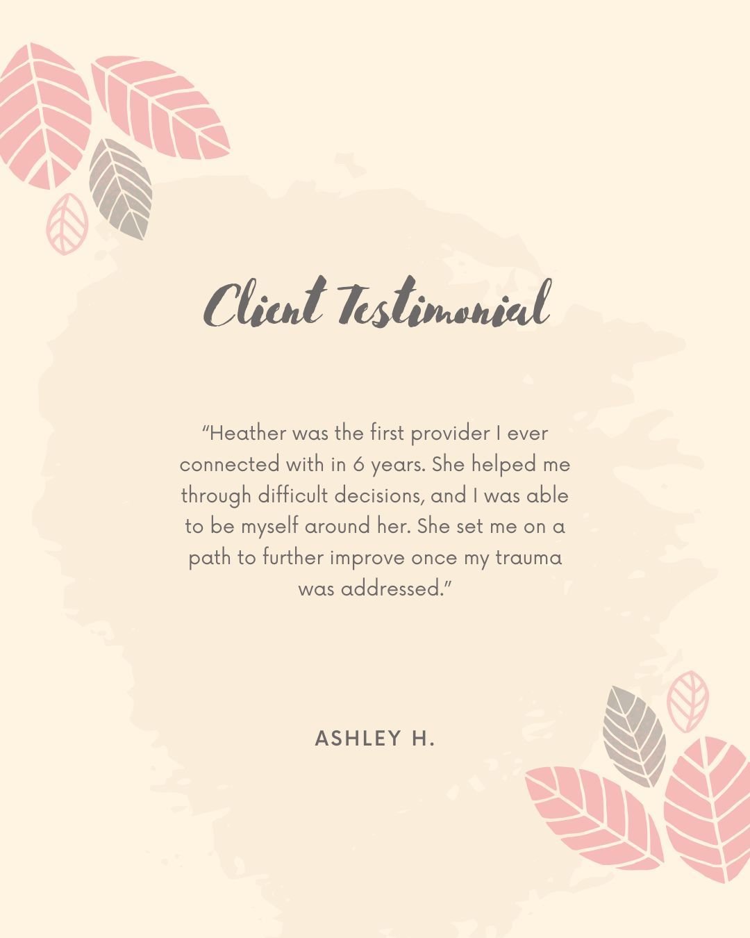 Testimonial Tuesday!

Kind words from someone I helped.