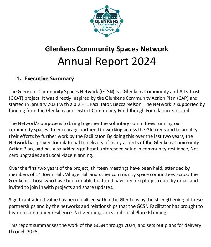 Glenkens Community Spaces Network Annual Report 2024