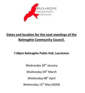 Balmaghie CC meeting dates