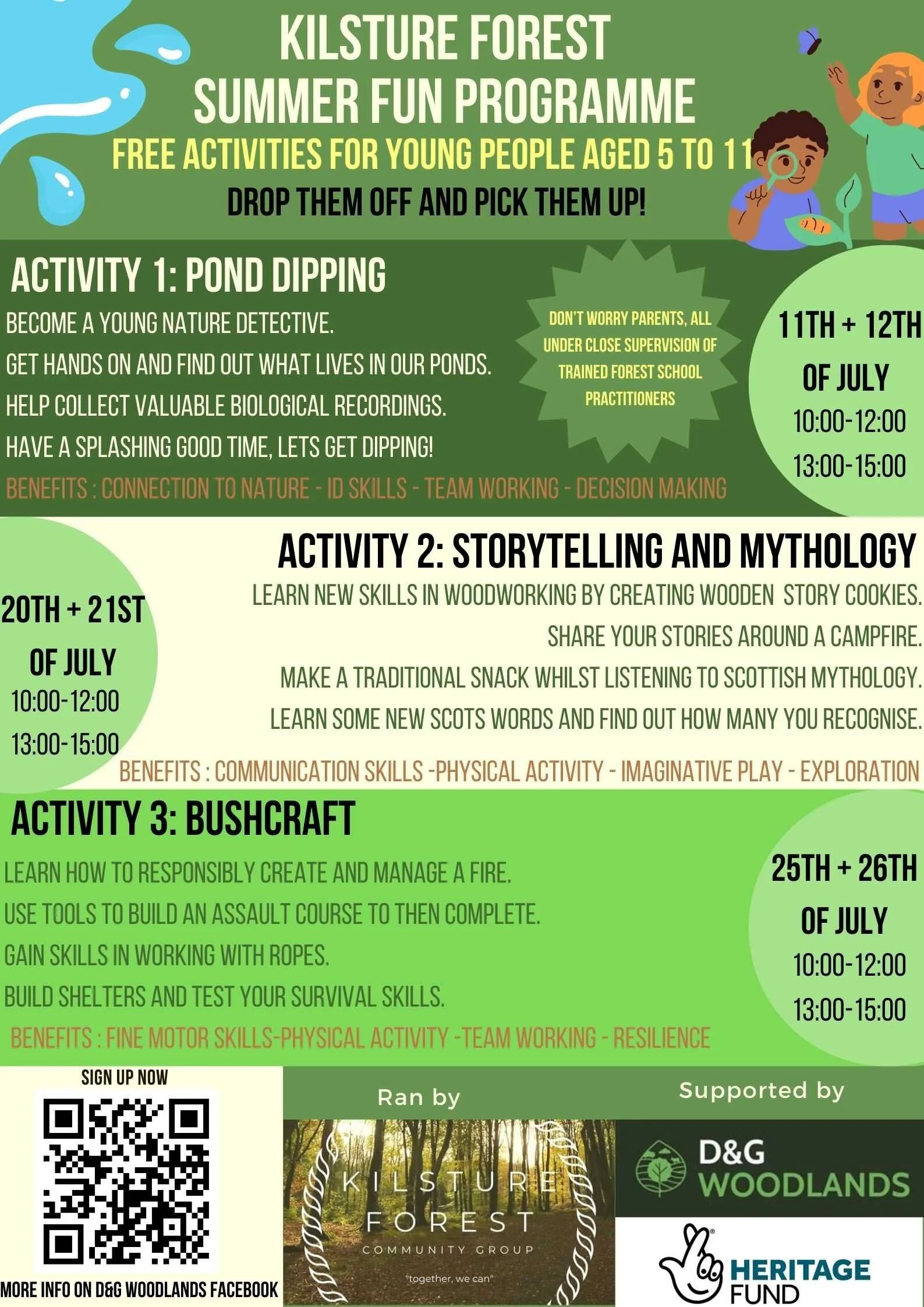 Kilsture Forest Summer Fun Programme poster