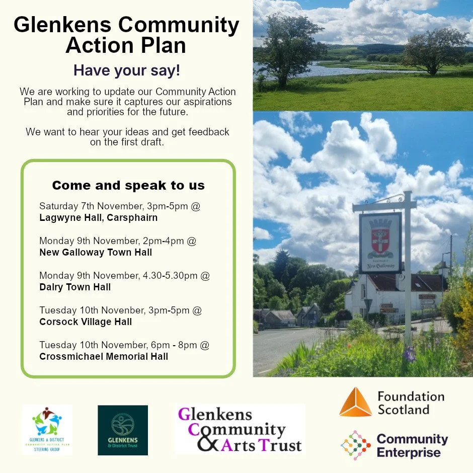 CAP Refresh Events - have your say on the first draft of the new Glenkens Community Action Plan