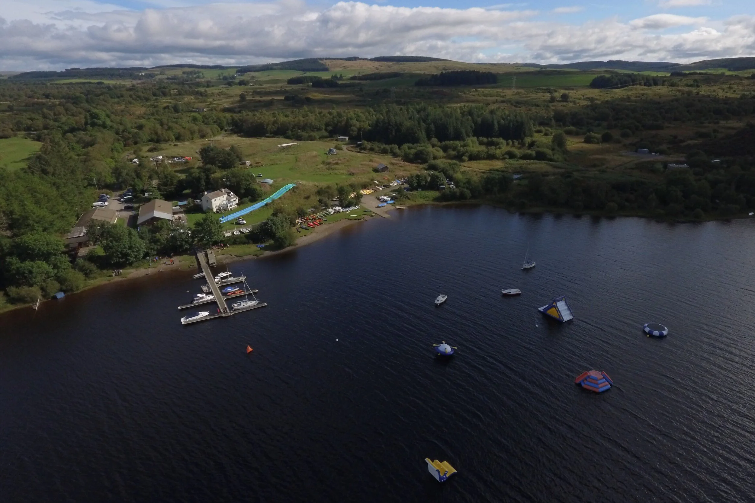 Glenkens Hub Aerial view of Galloway Activity Centre
