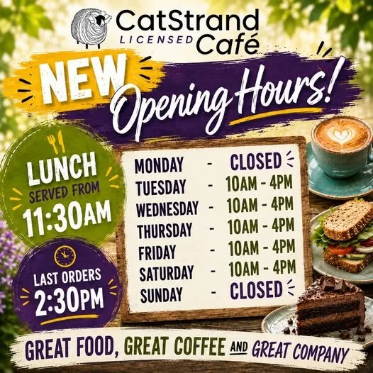CatStrand Cafe Opening Hours May 26