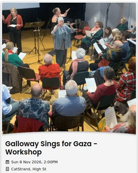 Galloway Sings for Gaza - Workshop