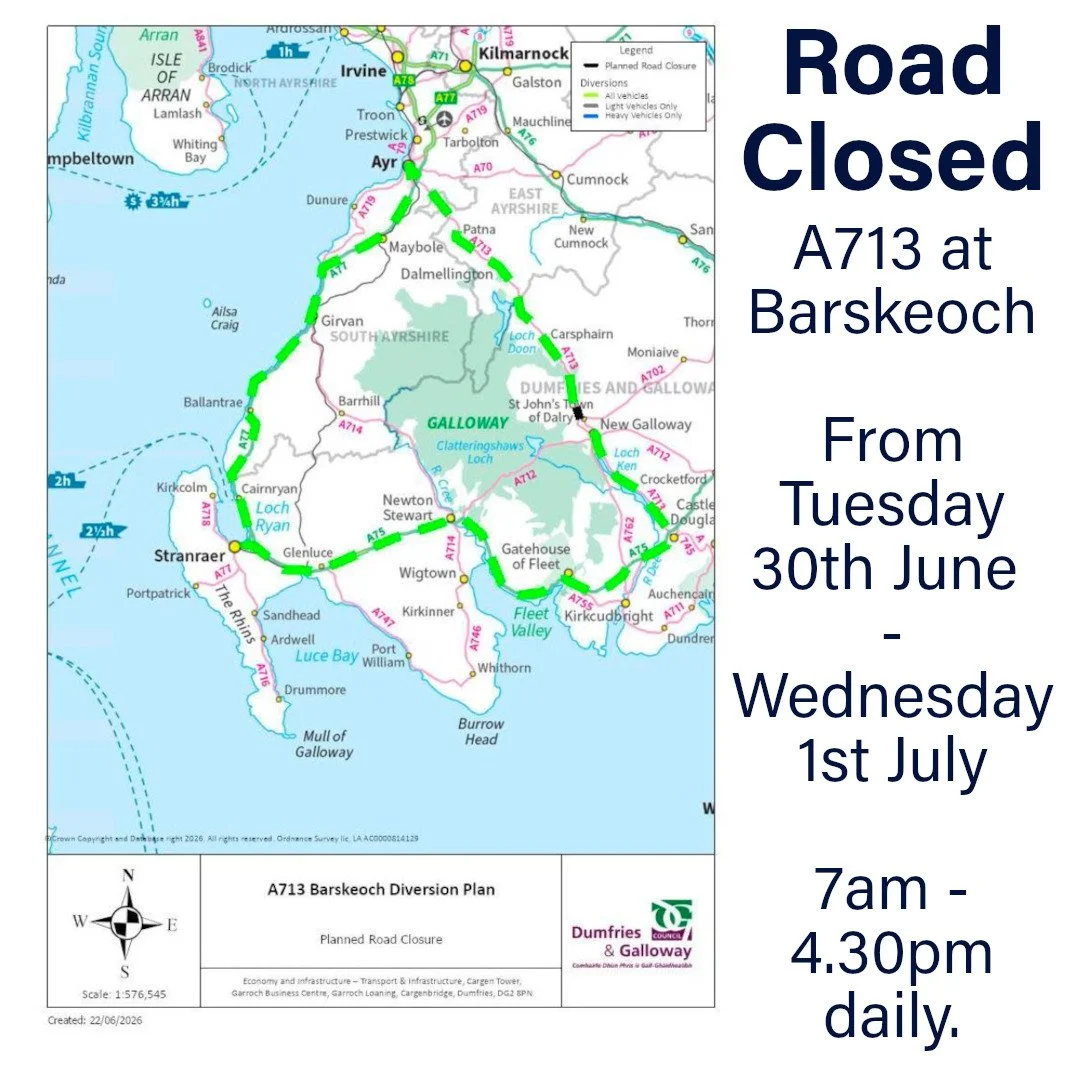 Road closure - Barskeoch