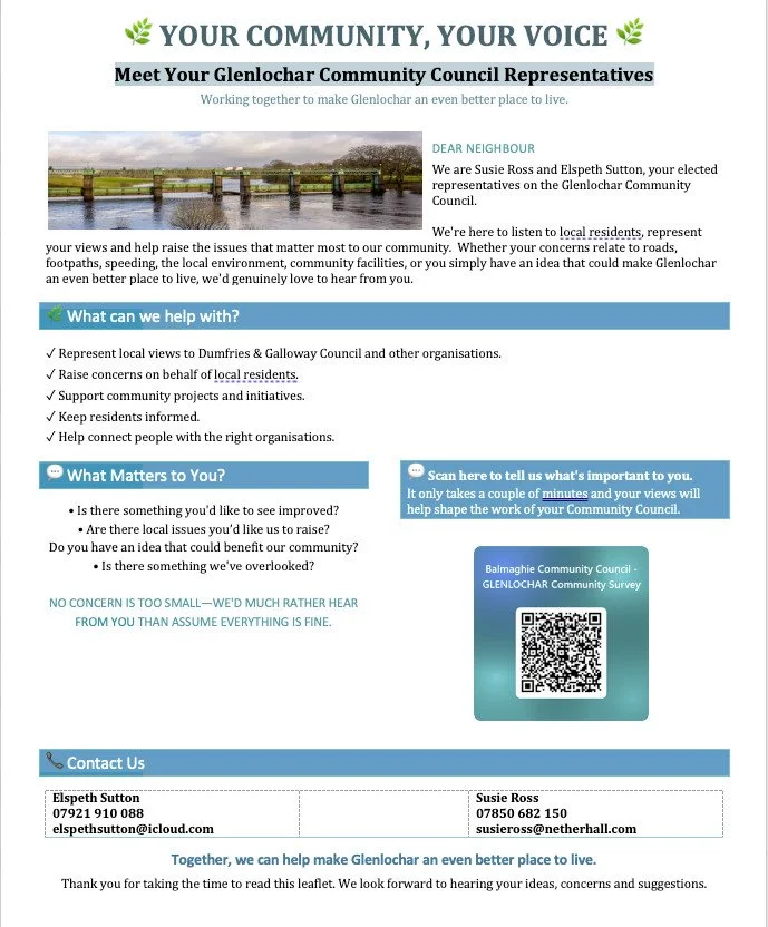 Glenlochar Residents leaflet