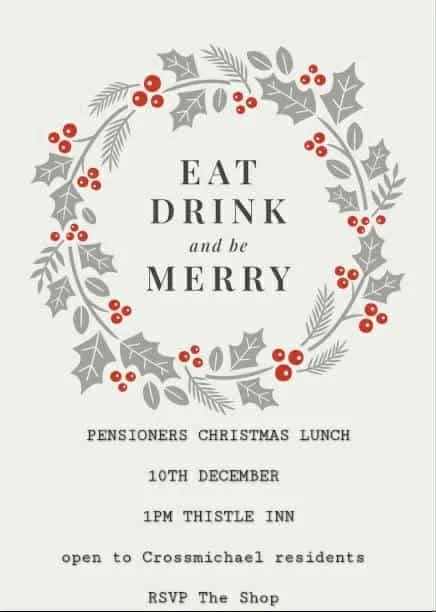 Christmas Lunch for Crossmichael Pensioners
