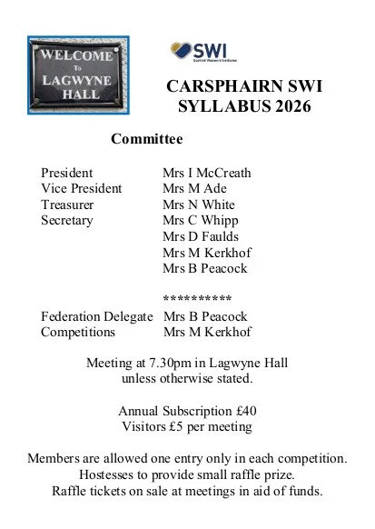 Carsphairn SWi Syllabus 2026