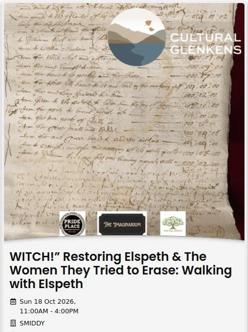 Cultural Glenkens: WITCH! Restoring Elspeth & The Women They Tried to Erase: Walking with Elspeth
