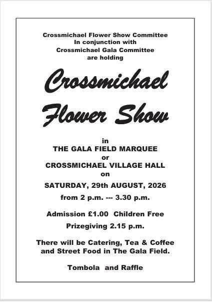 Crossmichael Flower Show 2026