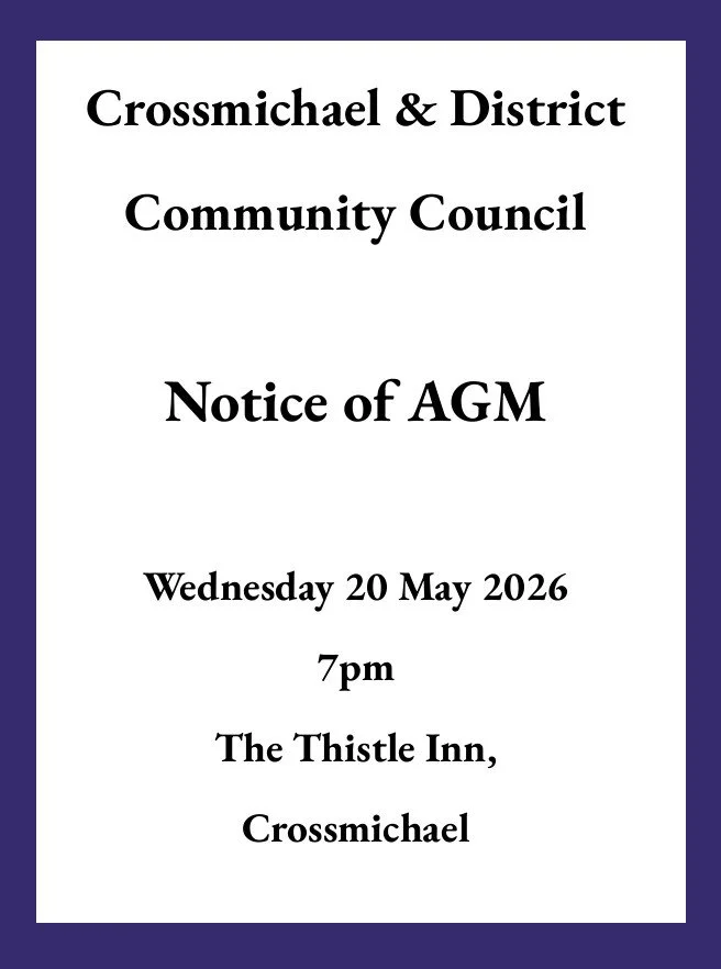 Crossmichael and District Community Council Meeting