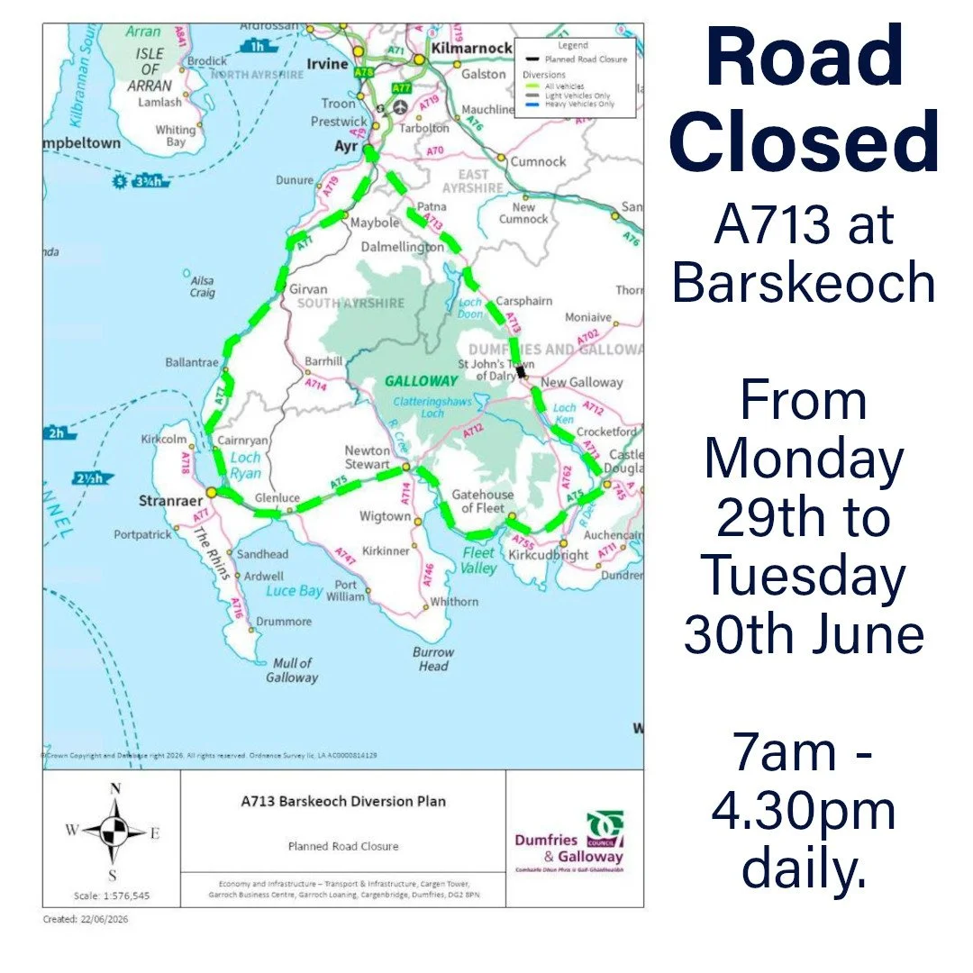 A713 Road Closed