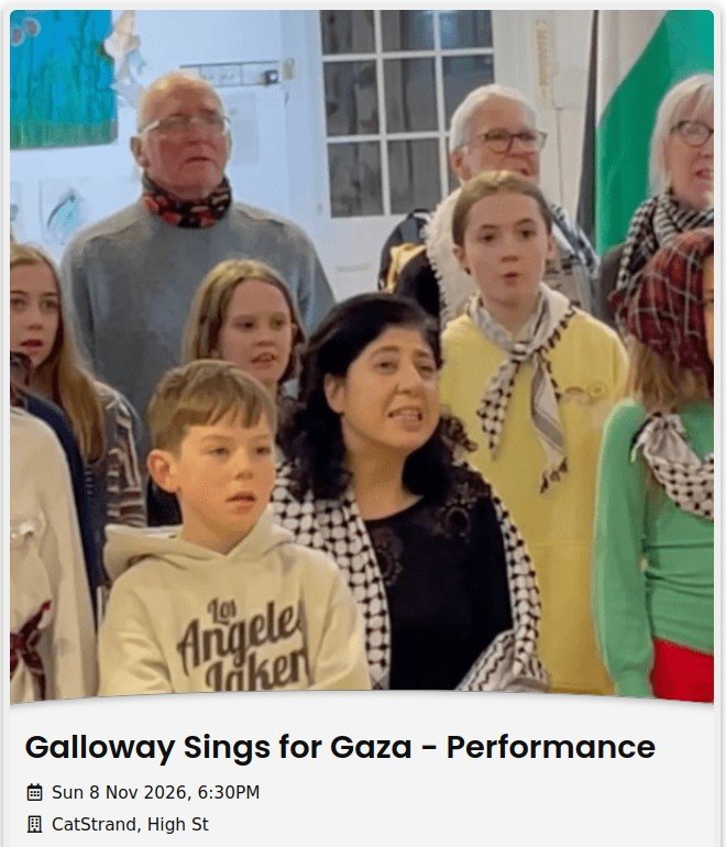 Galloway Sings for Gaza - Performance