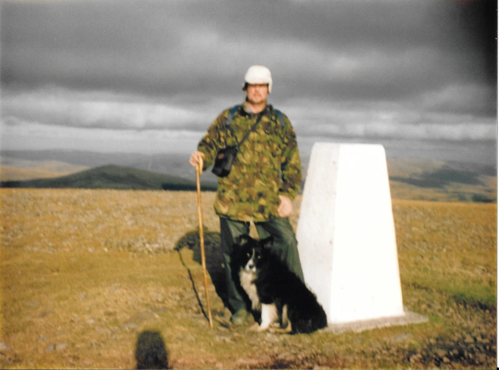 Robin with Ben ("one of the best dogs ever") on Corserine some time in the 1990s .