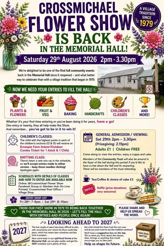 Crossmichael Flower Show 2026