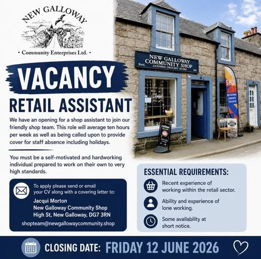 Retail Assistant - New Galloway Community Shop