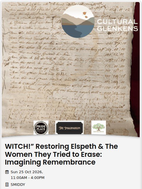 Cultural Glenkens: WITCH! Restoring Elspeth & The Women They Tried to Erase: Imagining Remembrance