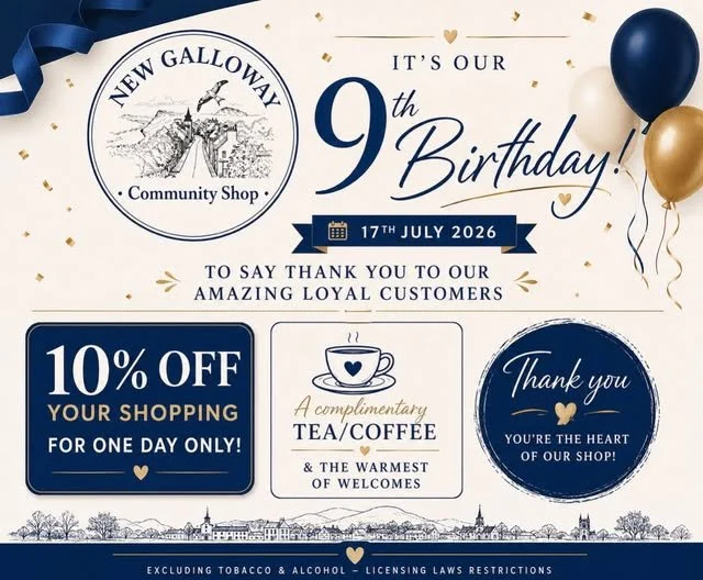 New Galloway Commuinity Shop 9 years