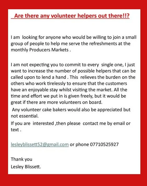 Glenkens Producers Market cafe helpers