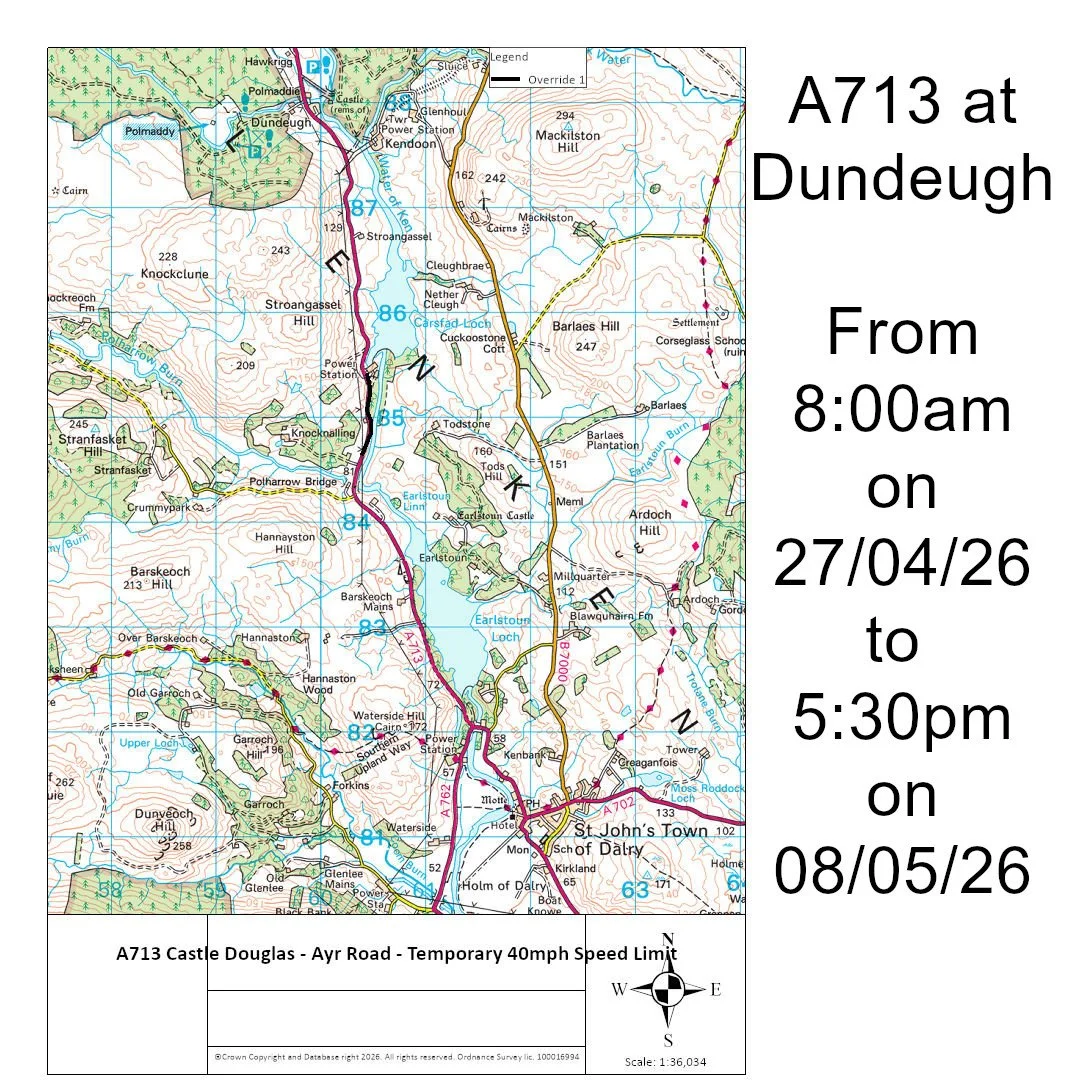 40mph speed limit at Dundeugh