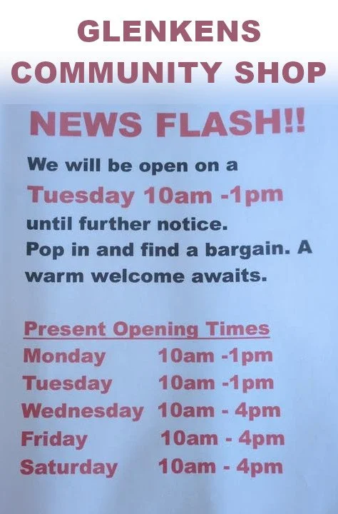 Glenkens Community Shop Opening Hurs