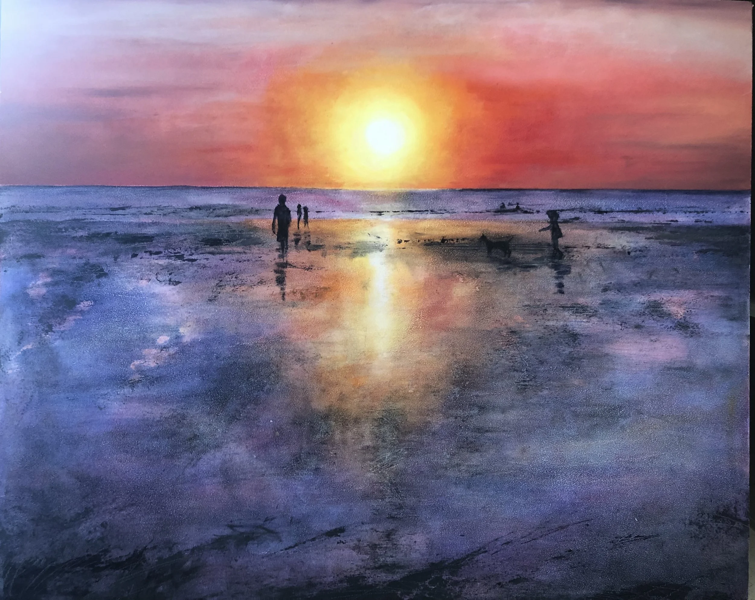 SUNSET  oil on board 50x60cms