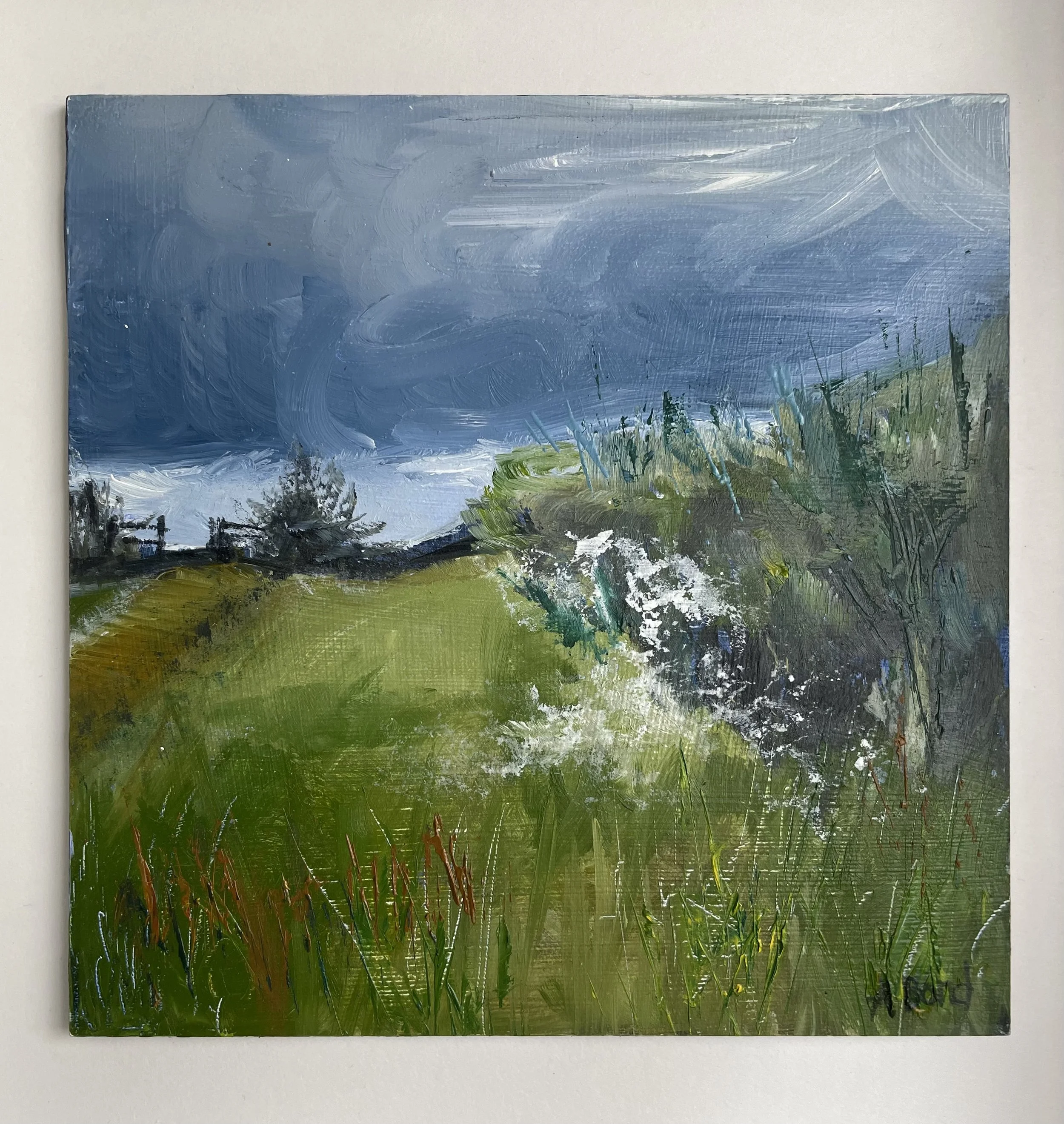 "WHERE TO?"  oil on board 20x20cms