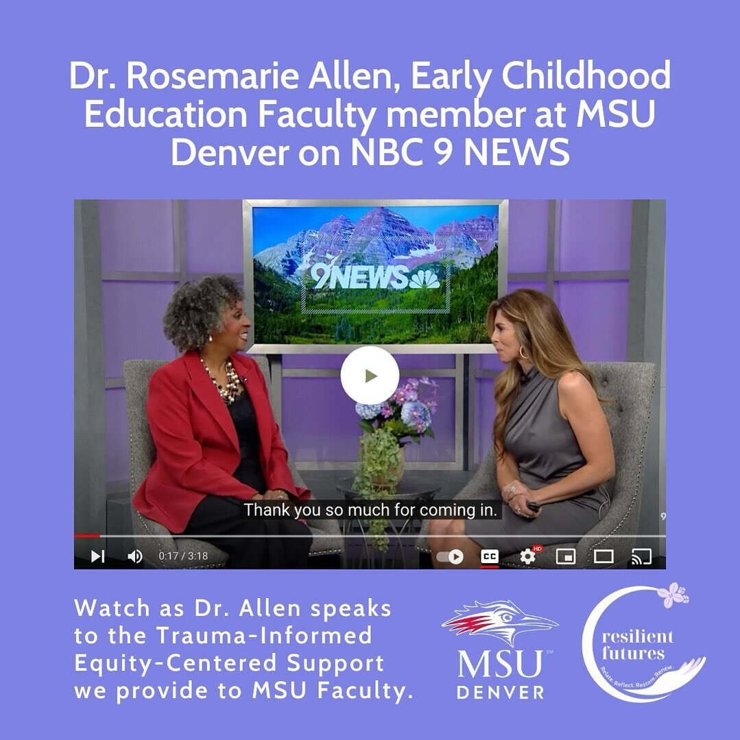 Dr. Rosemarie Allen is an ECE faculty member at @msudenver - an institution with which Resilient Futures has had a long-standing partnership. Colorado&rsquo;s Universal Pre-K program will soon have new ways to help students who have been through trau