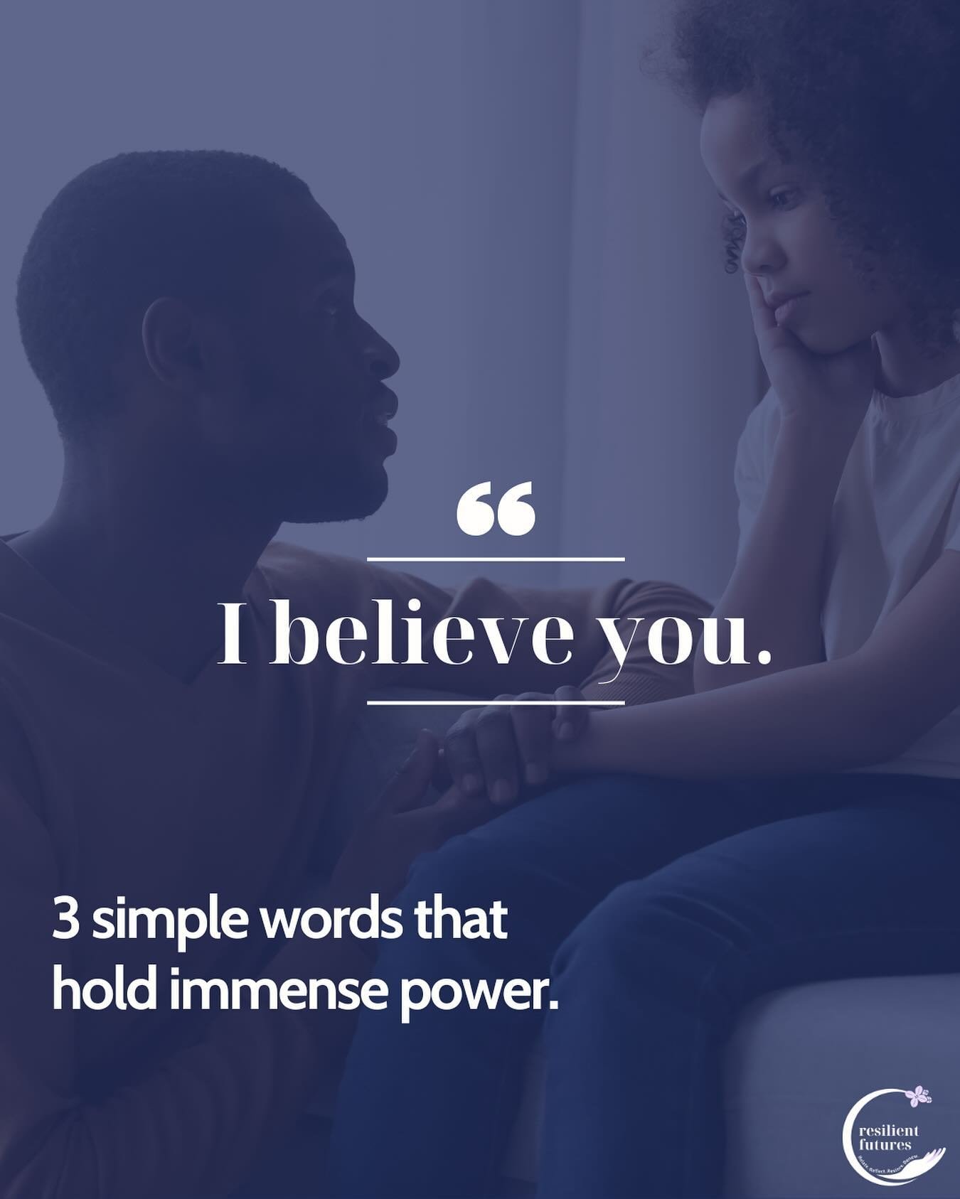 Believing is empathy in action. 🫂 💜
.
Our inclination as adults is often to dismiss, move forward, or even doubt a child&rsquo;s experience, especially if it doesn&rsquo;t align with our own view. However, taking a moment to pause and acknowledge a