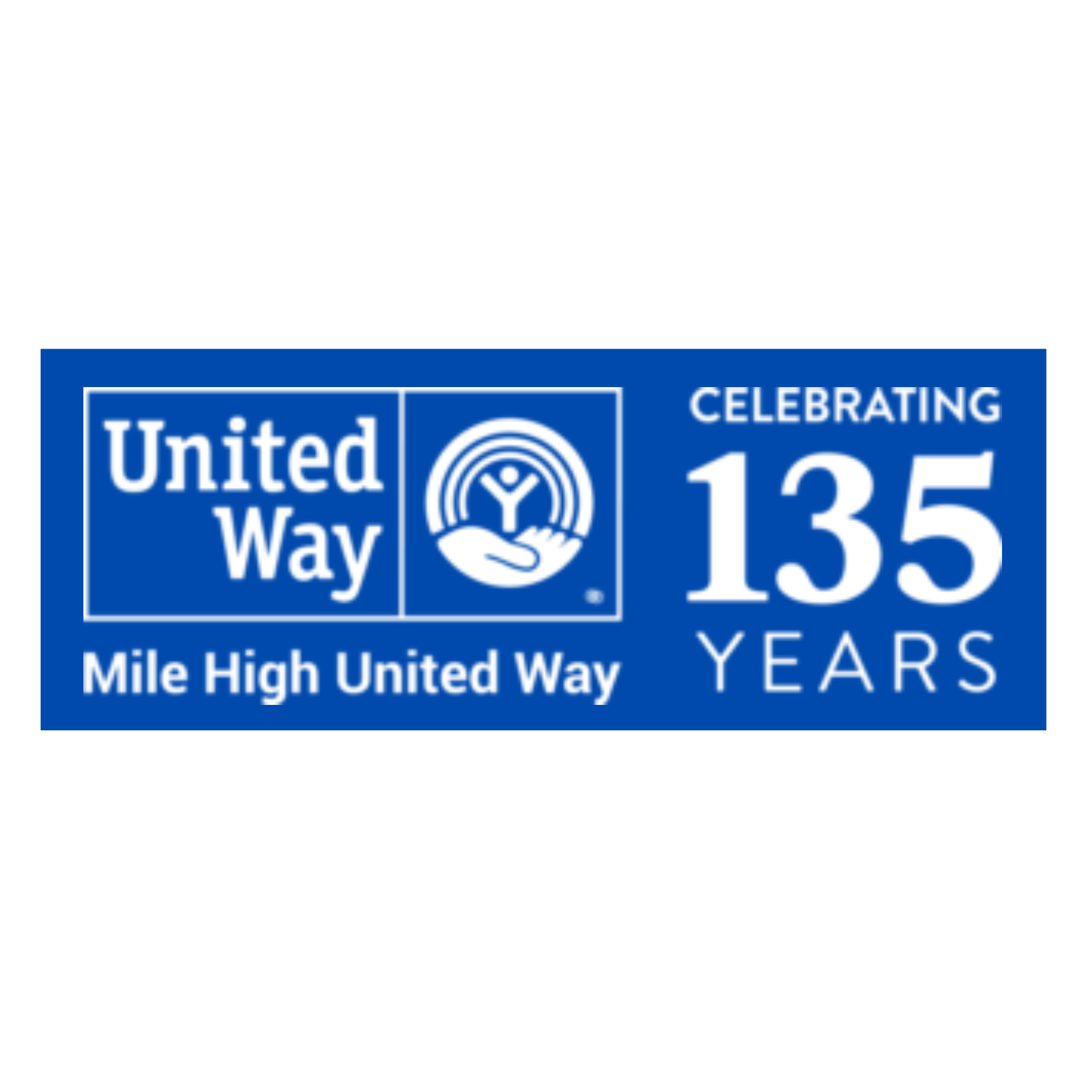 Mile High United Way logo with "Celebrating 135 Years" text.