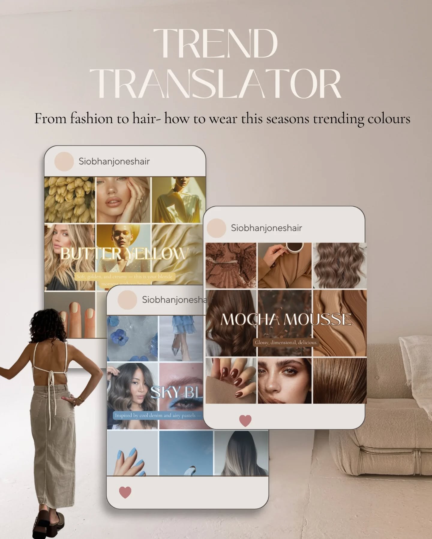 From street style to salon-ready.....let&rsquo;s translate some colour 

Fashion trends like Butter Yellow, Sky Blue, and Mocha Mousse are having a moment &mdash; but how do they show up behind the salon chair?

Here&rsquo;s how I take these seasonal