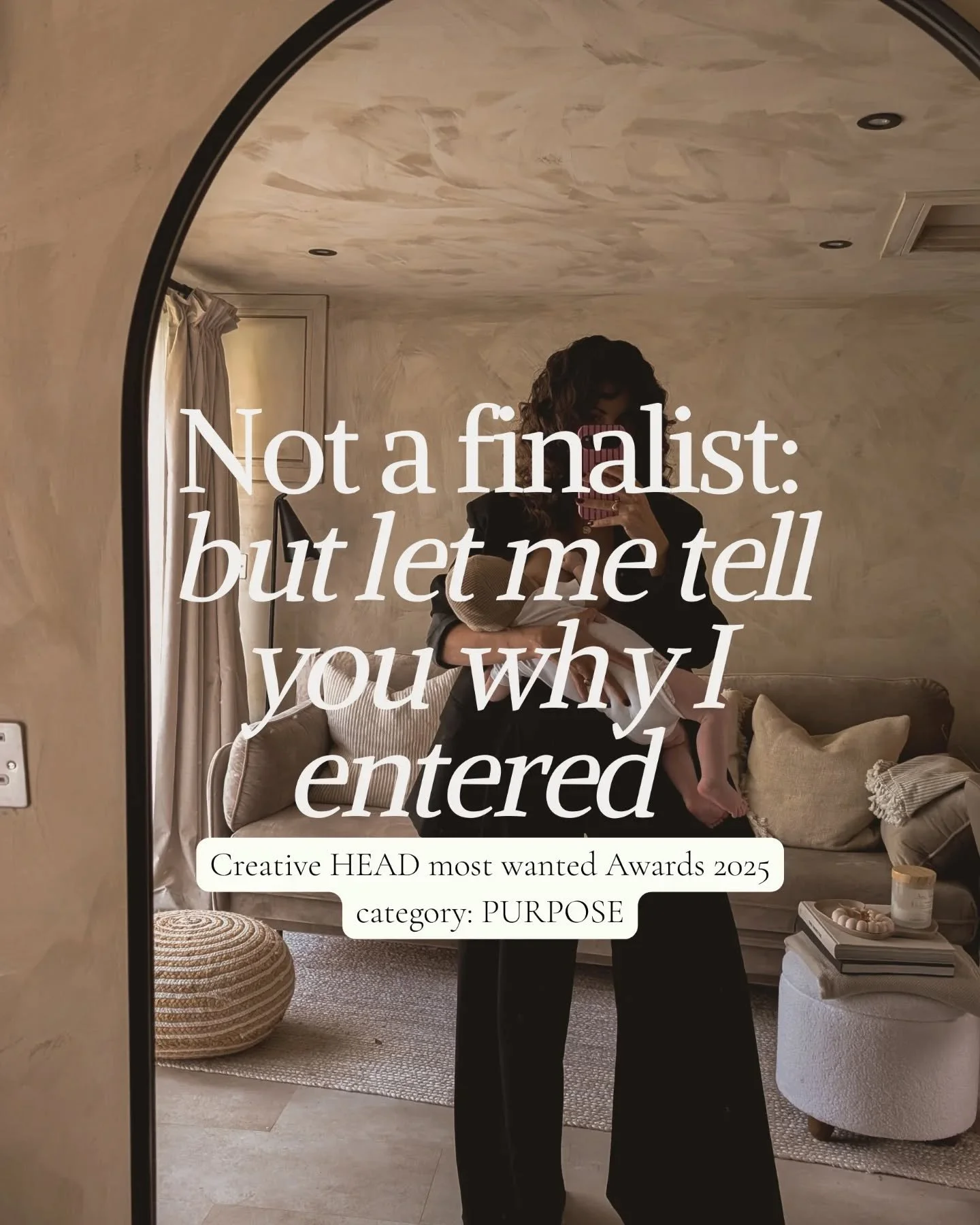 ✨ Not a finalist&hellip; but still proud. ✨

I entered the PURPOSE category at the Creative HEAD Most Wanted Awards not for the trophy, but for the conversation. For the working mums, the creatives, the people quietly carrying the juggle and wonderin