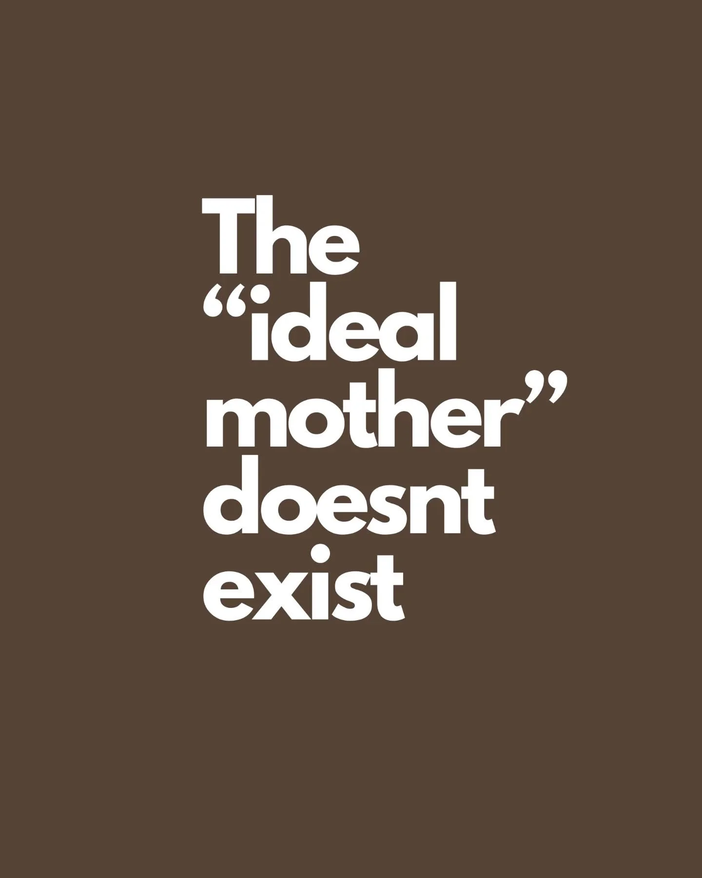 The &ldquo;ideal mother&rdquo; doesn&rsquo;t exist.

Yet so many of us still feel like we should be her &mdash; thriving in our careers, always patient, always present, house spotless, family life seamless.

But here&rsquo;s the truth: chasing that v