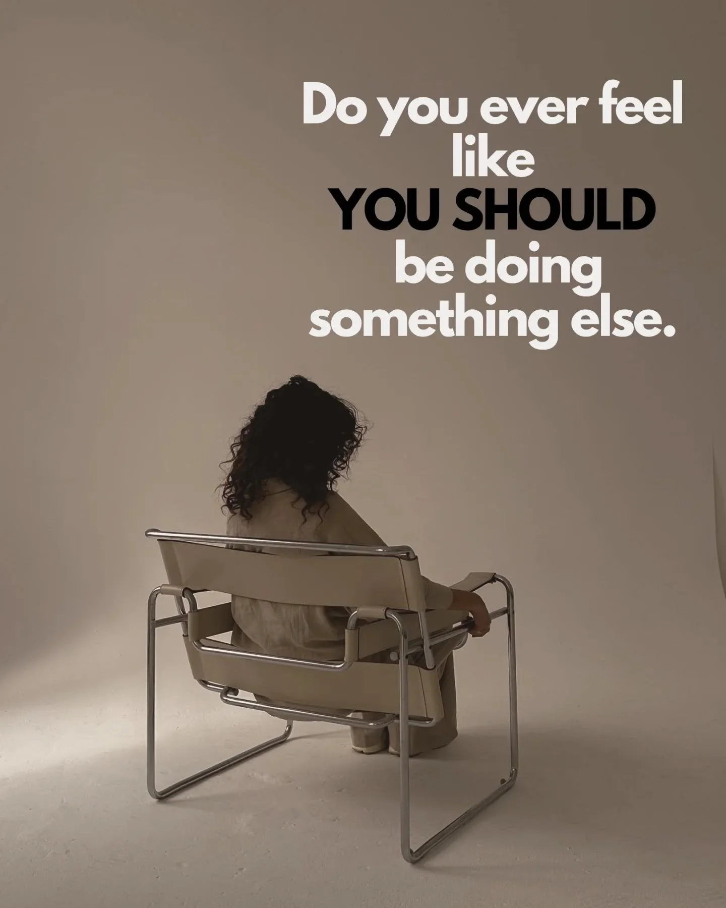 Do you ever get that feeling you should be doing something else?

When I&rsquo;m working, I feel like I should be with my family.
When I&rsquo;m with my kids, I wonder if I should be doing more for work.
When I&rsquo;m on holiday, I feel like I shoul