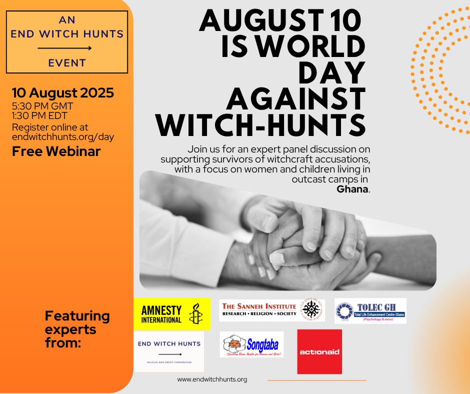 Invitation - Join Us for World Day Against Witch Hunts - 10th August, 2025